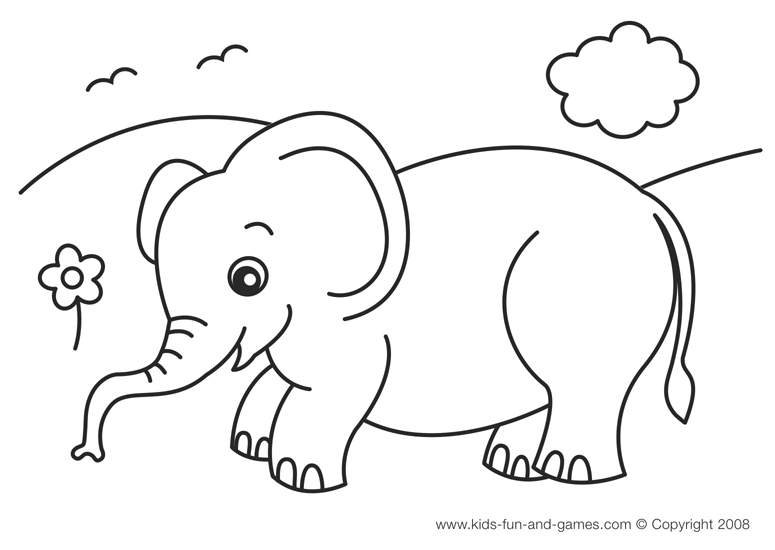 Elephant coloring pictures çåé