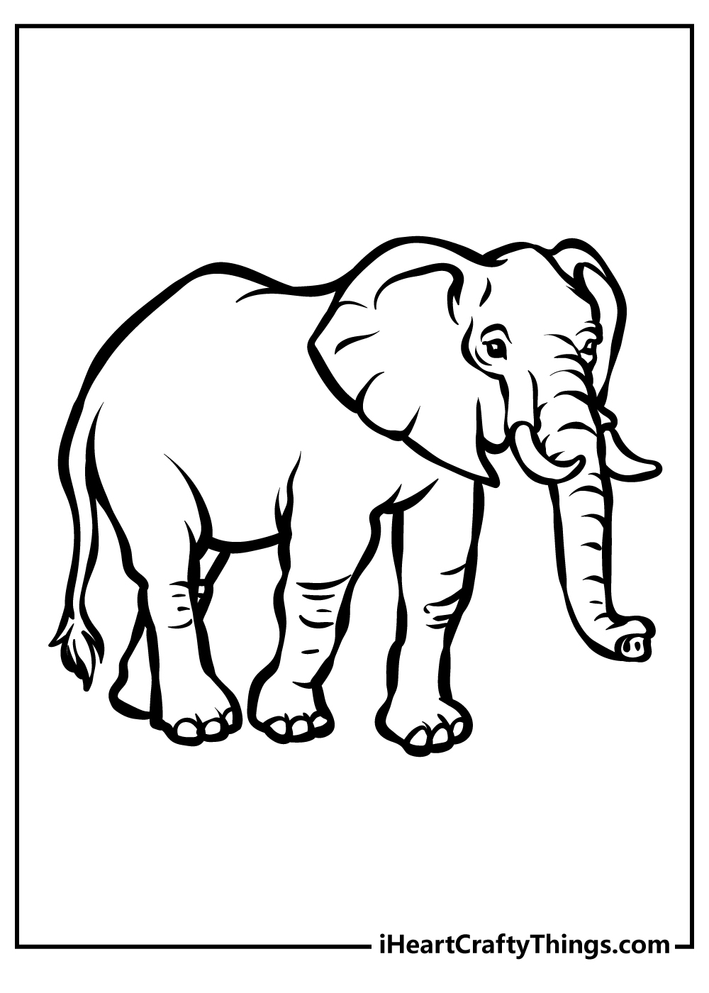 Elephant coloring pages free printables