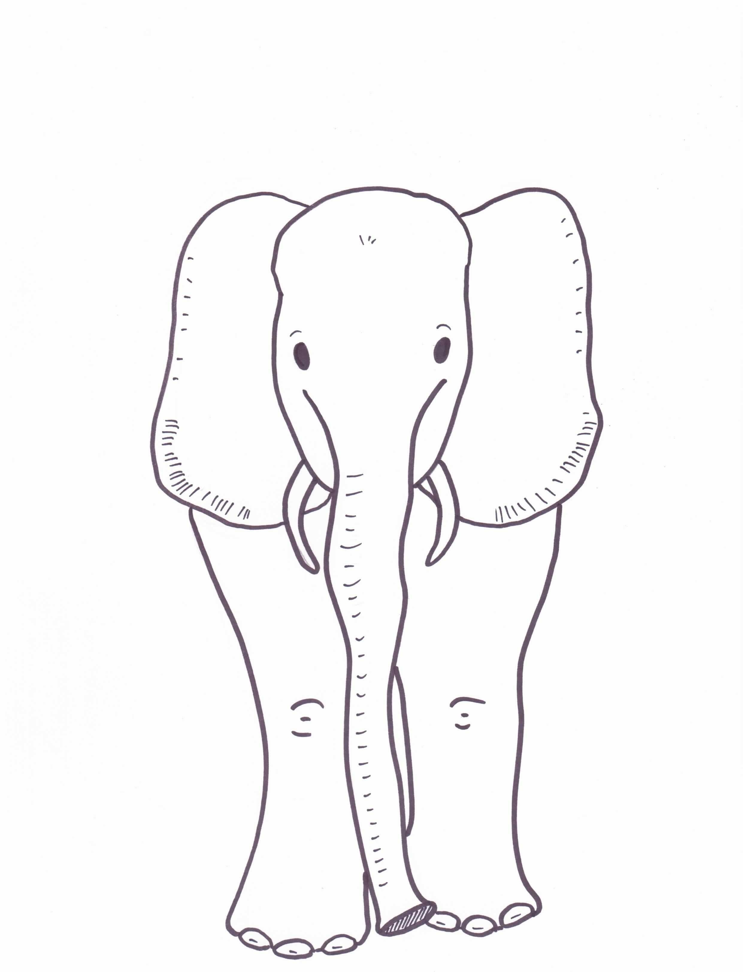 Free printable elephant coloring pages for kids