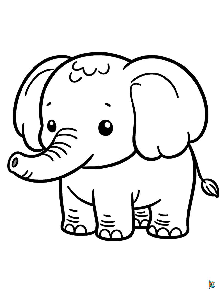 Elephant coloring pages â