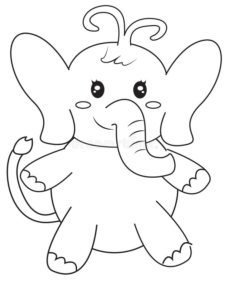 Elephant coloring stock illustrations â elephant coloring stock illustrations vectors clipart