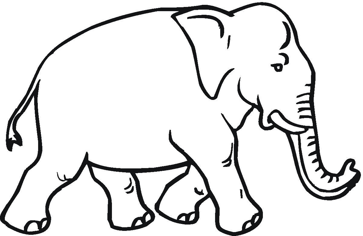 Free elephant coloring pages