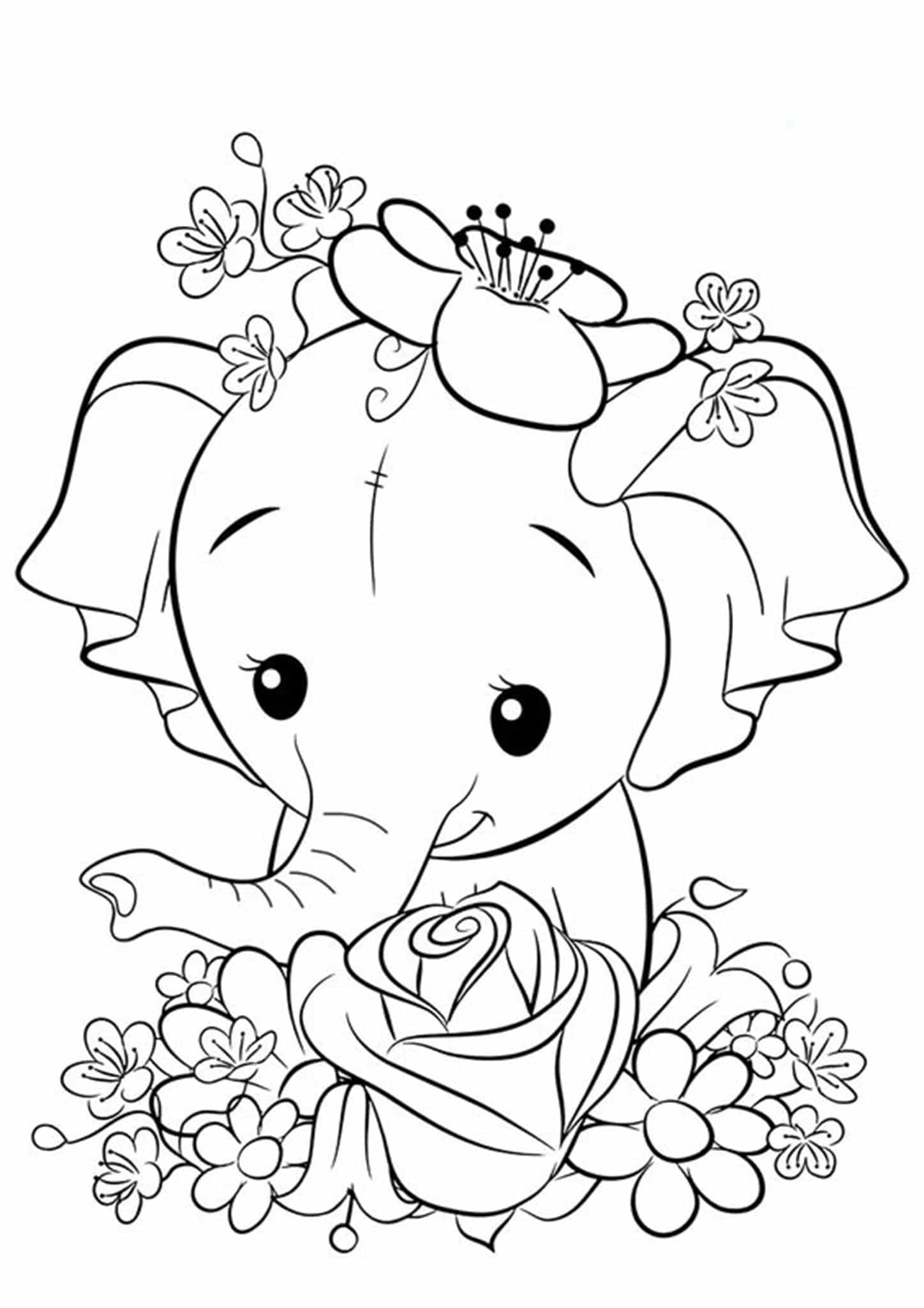 Free easy to print elephant coloring pages elephant coloring page animal coloring pages cute coloring pages