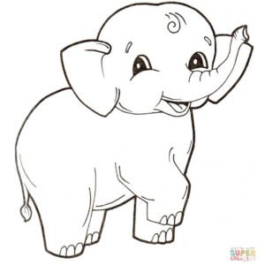 Elephant coloring pages printable for free download