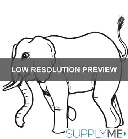 Printable elephant coloring page for kids â