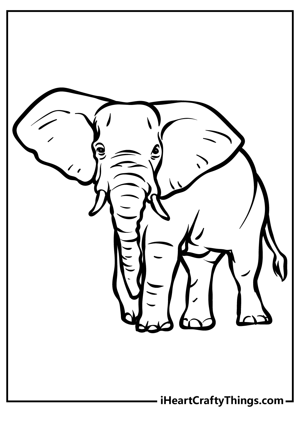 Elephant coloring pages free printables