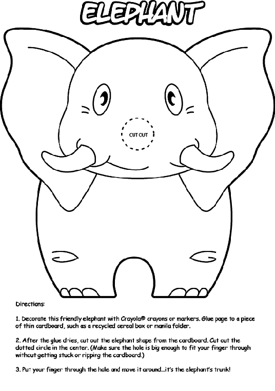 Elephant coloring page