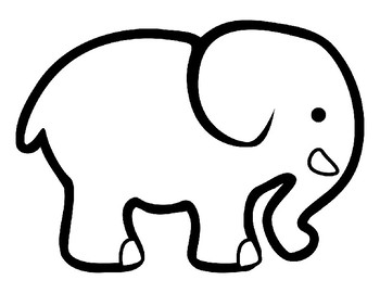 Elephant template elephant coloring page elephant outline elephant bulletin boar