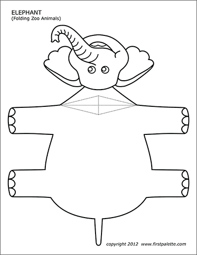 Elephant free printable templates coloring pages