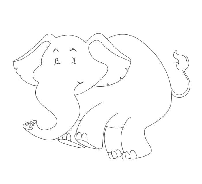 Free printable elephant outline drawings