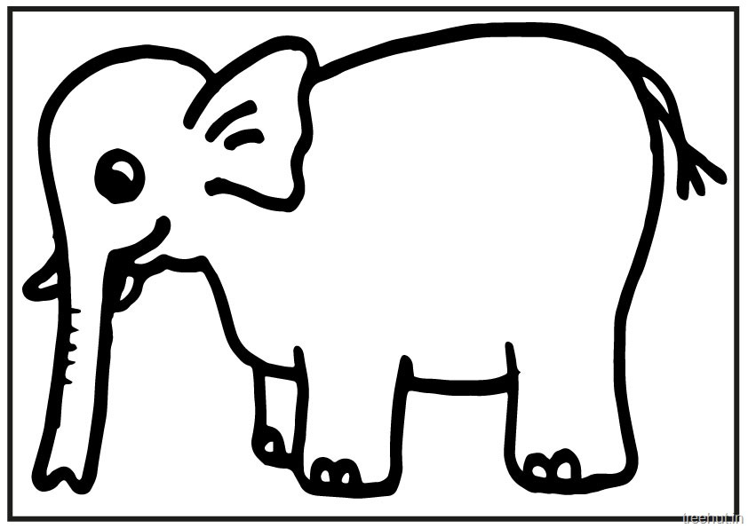 A size prtable elephant colorg pages for kids