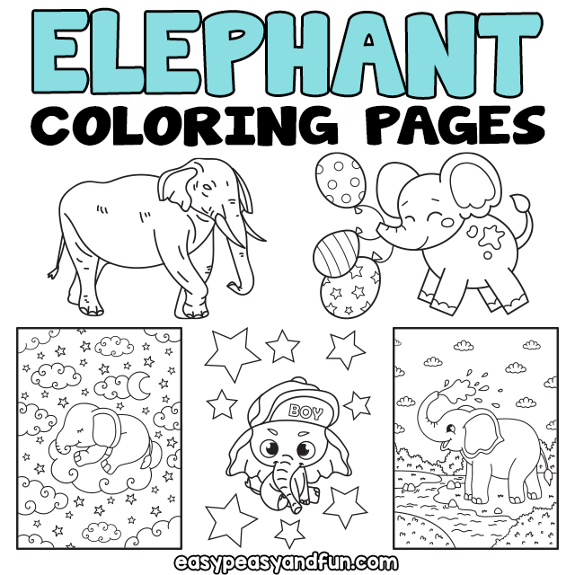 Printable elephant coloring pages â sheets