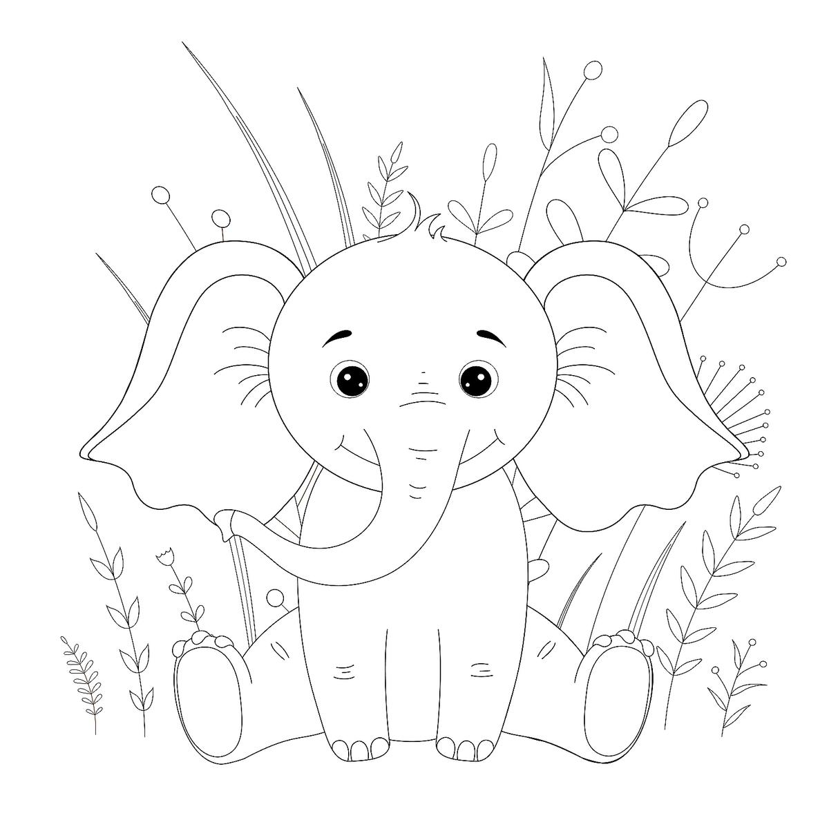 Elephant coloring pages free fun printable elephant coloring pages for kids adults printables mom