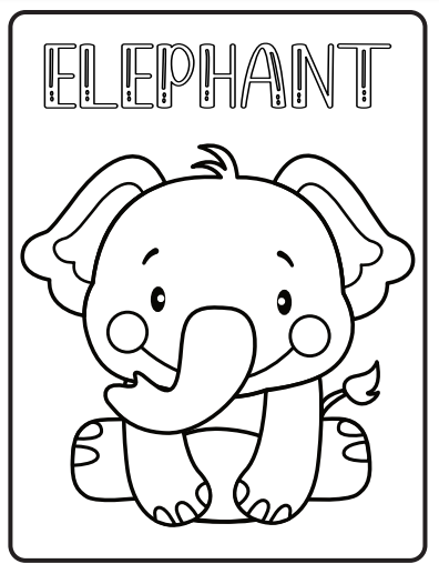 Coloring pages animal cute template made by teachers