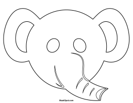 Printable elephant mask