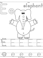 Elephants coloring pages and printable activities