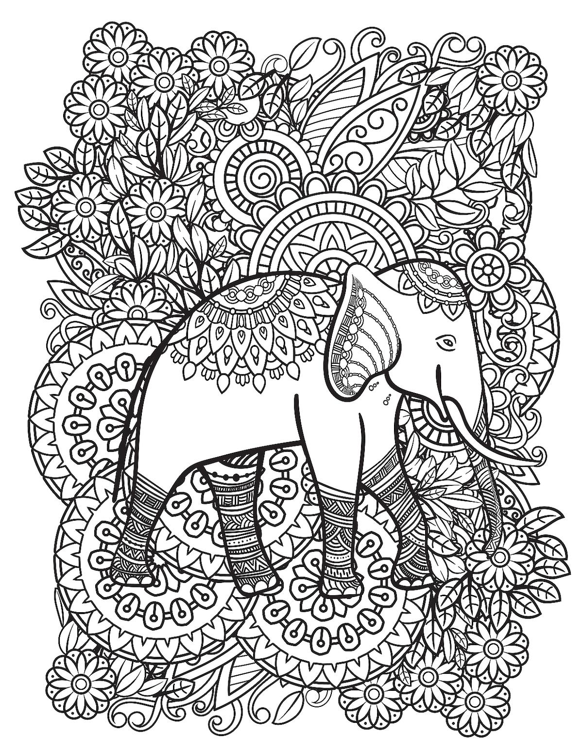 Elephant coloring pages free fun printable elephant coloring pages for kids adults printables mom