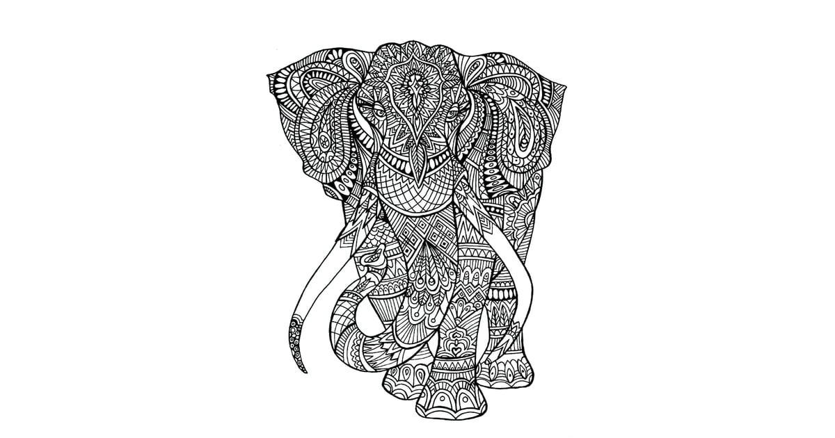 Get the louring page elephant printable adult louring pages that will help you de