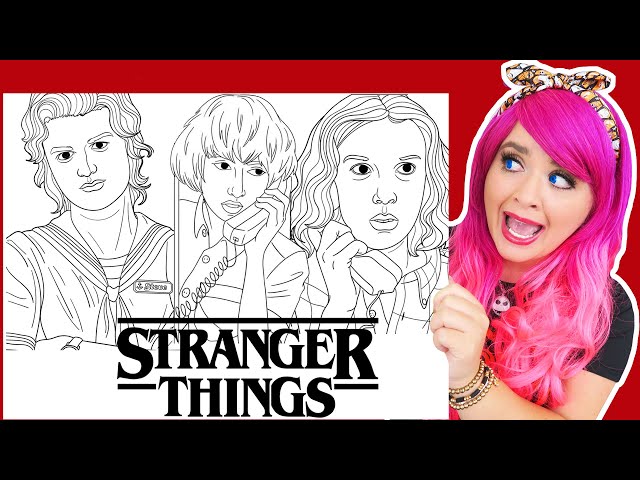 Coloring stranger things eleven ike wheeler steve harrington coloring pages