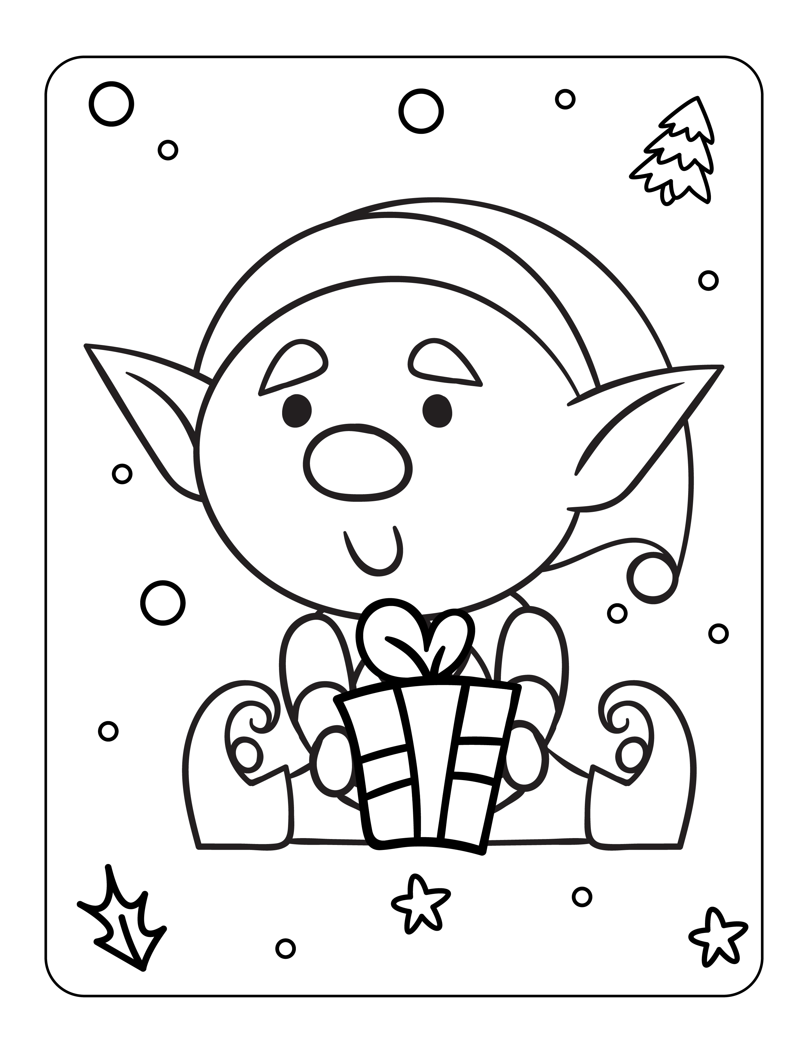 Elf coloring pages free christmas elves coloring pages