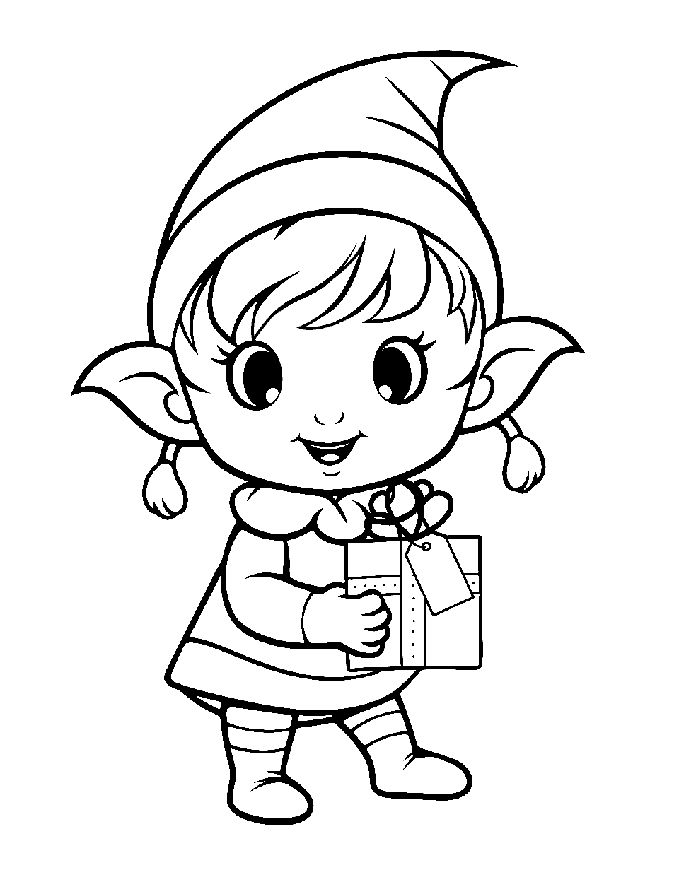 Elf coloring pages free printable sheets