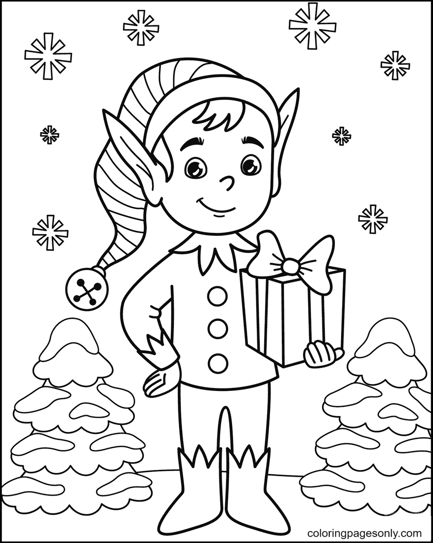 Elf coloring pages printable for free download