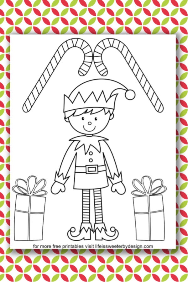 Elf coloring pages