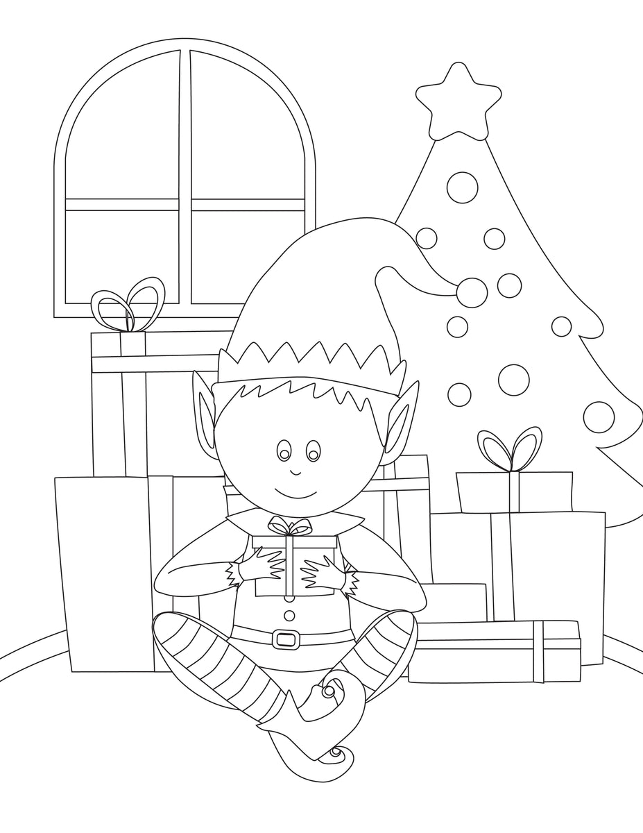 Elf coloring pages pandemic style