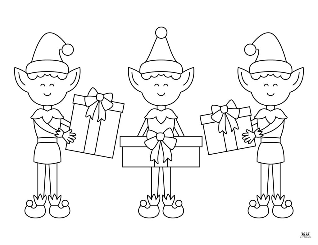 Elf coloring pages