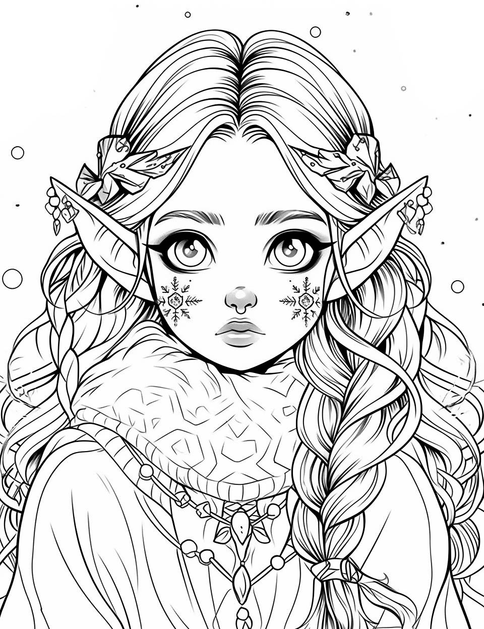 Stunning elf coloring pages for kids and adults