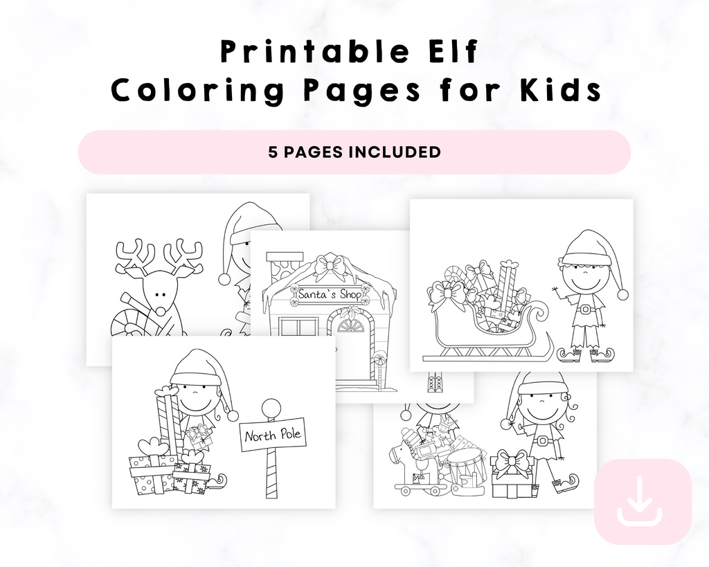 Printable elf coloring pages for kids â crystalandp