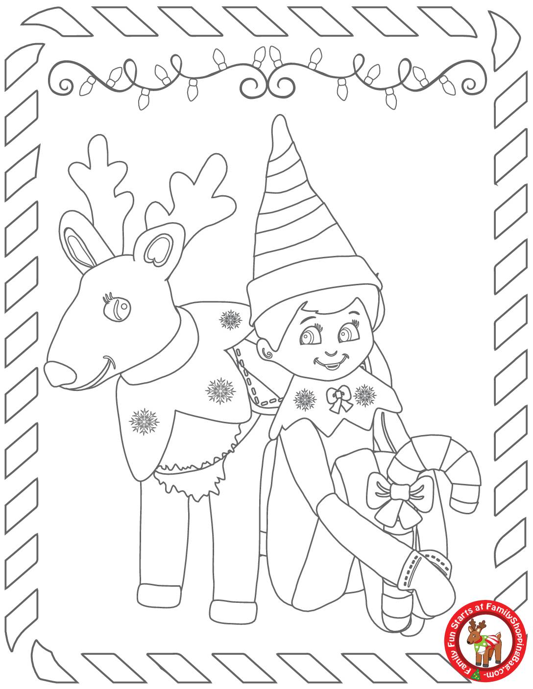 Free printable elf coloring pages and more lil shannie