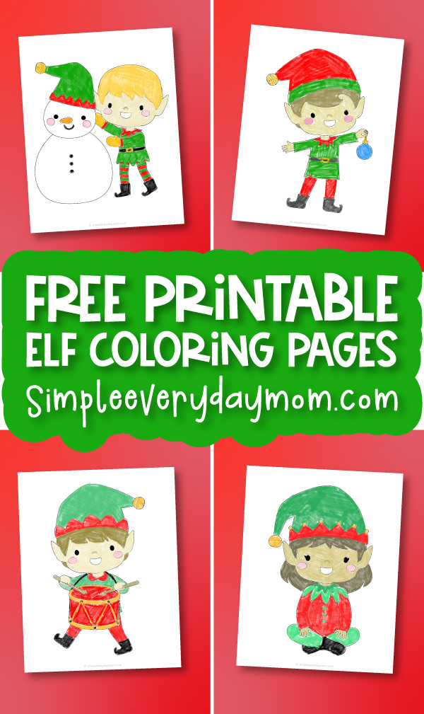 Free elf coloring pages for kids