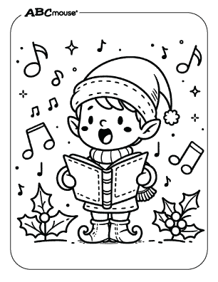 Free printable elf coloring pages for kids