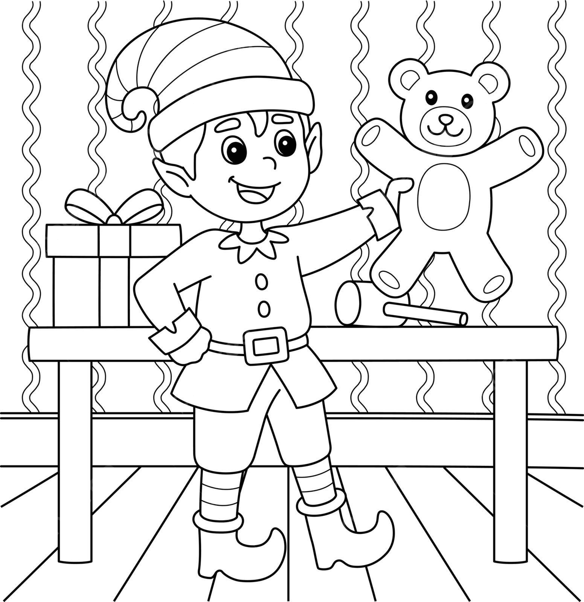 Christmas elf coloring page for kids december coloring holiday vector christmas drawing ring drawing kid drawing png and vector with transparent background for free download