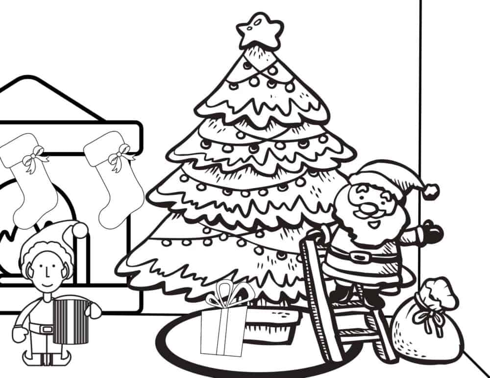 Elf coloring pages