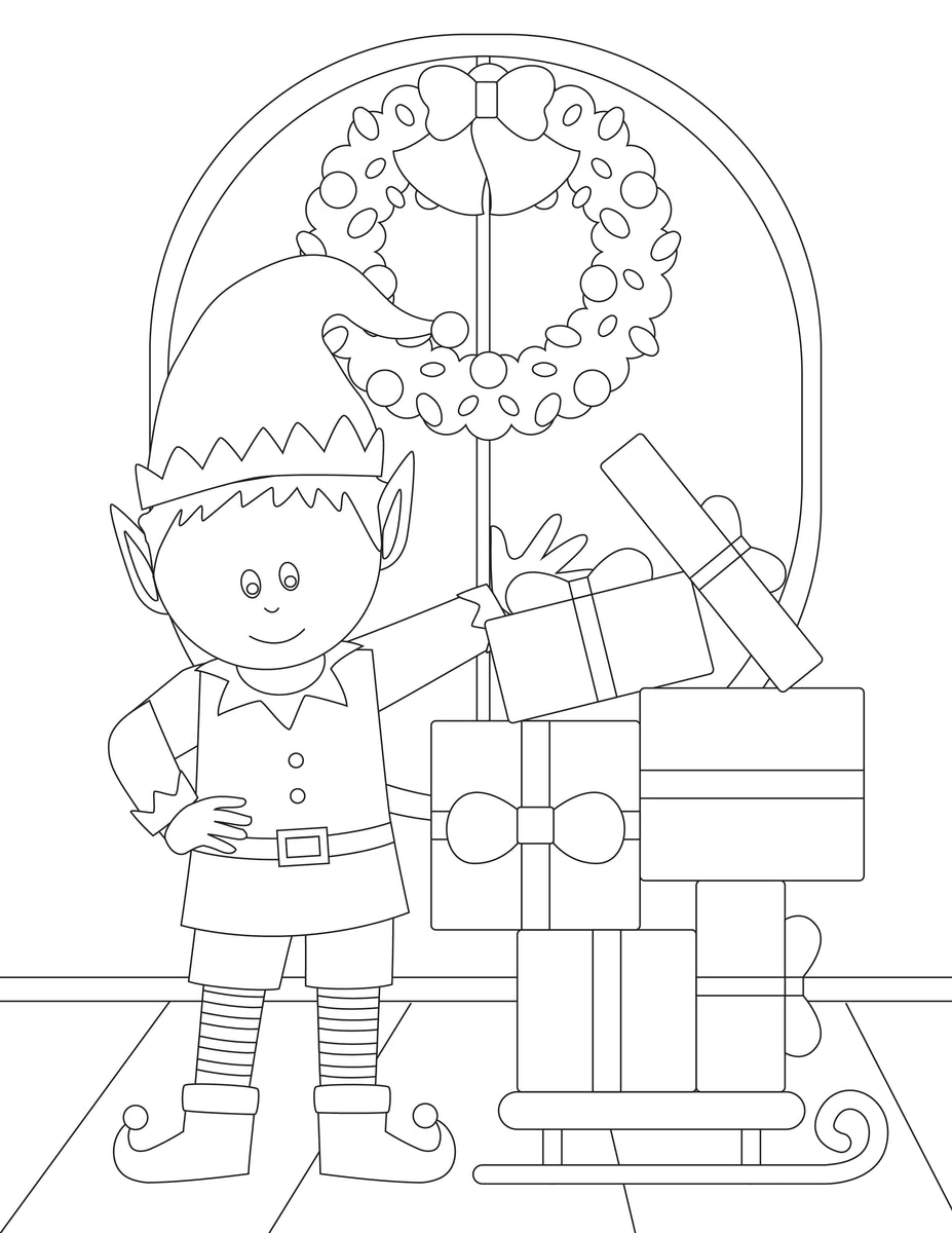 Elf coloring pages pandemic style