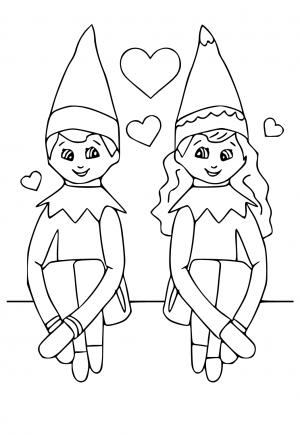 Free printable elf on the shelf coloring pages for adults and kids