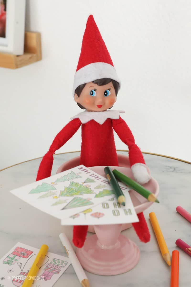 Elf on the shelf coloring pages