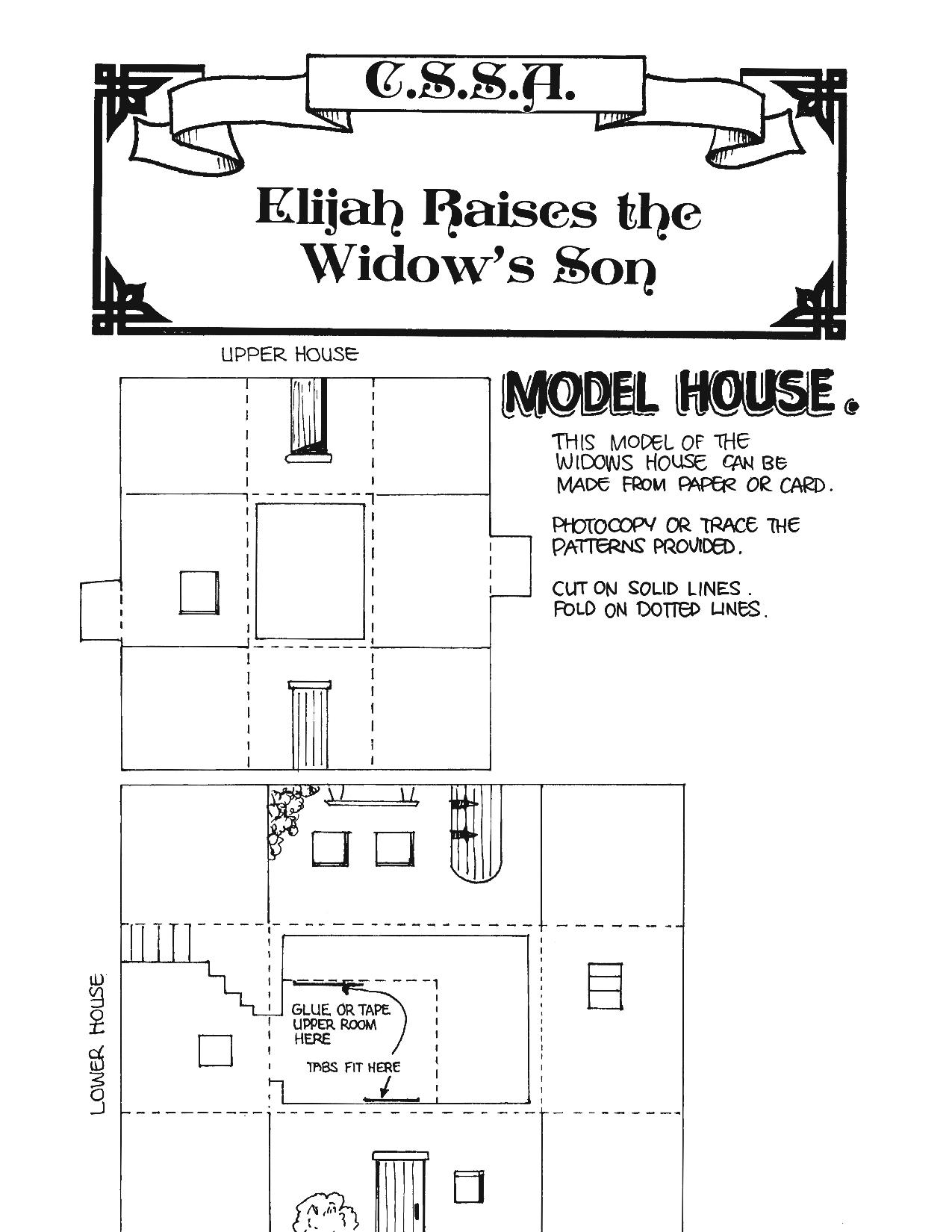 Elijah raises the widows son cssa primary stage lesson â magnify him together