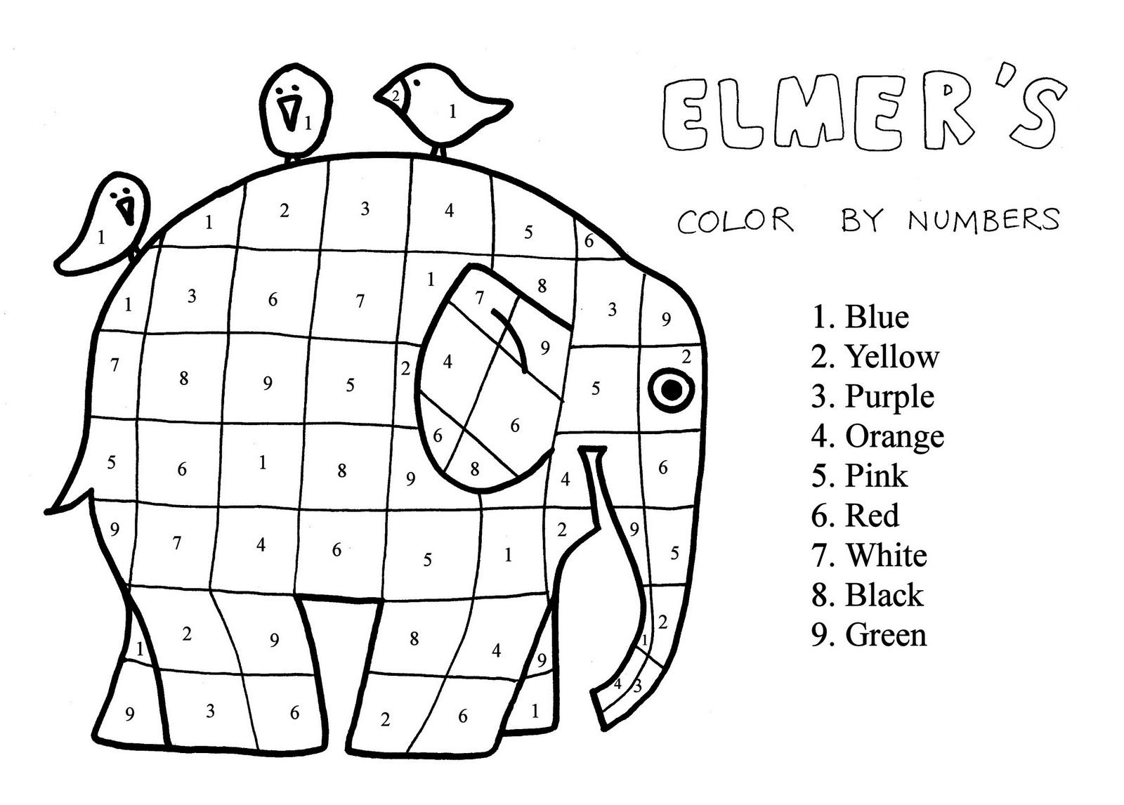 Elmer the elephant lor by numbers elmer el elefante actividades proyectos educacion infantil