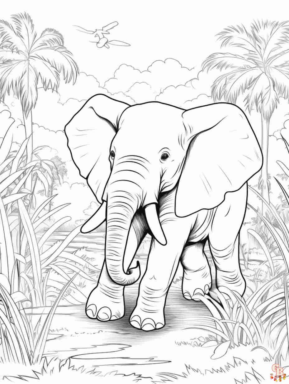 Discover the best elephant coloring pages with