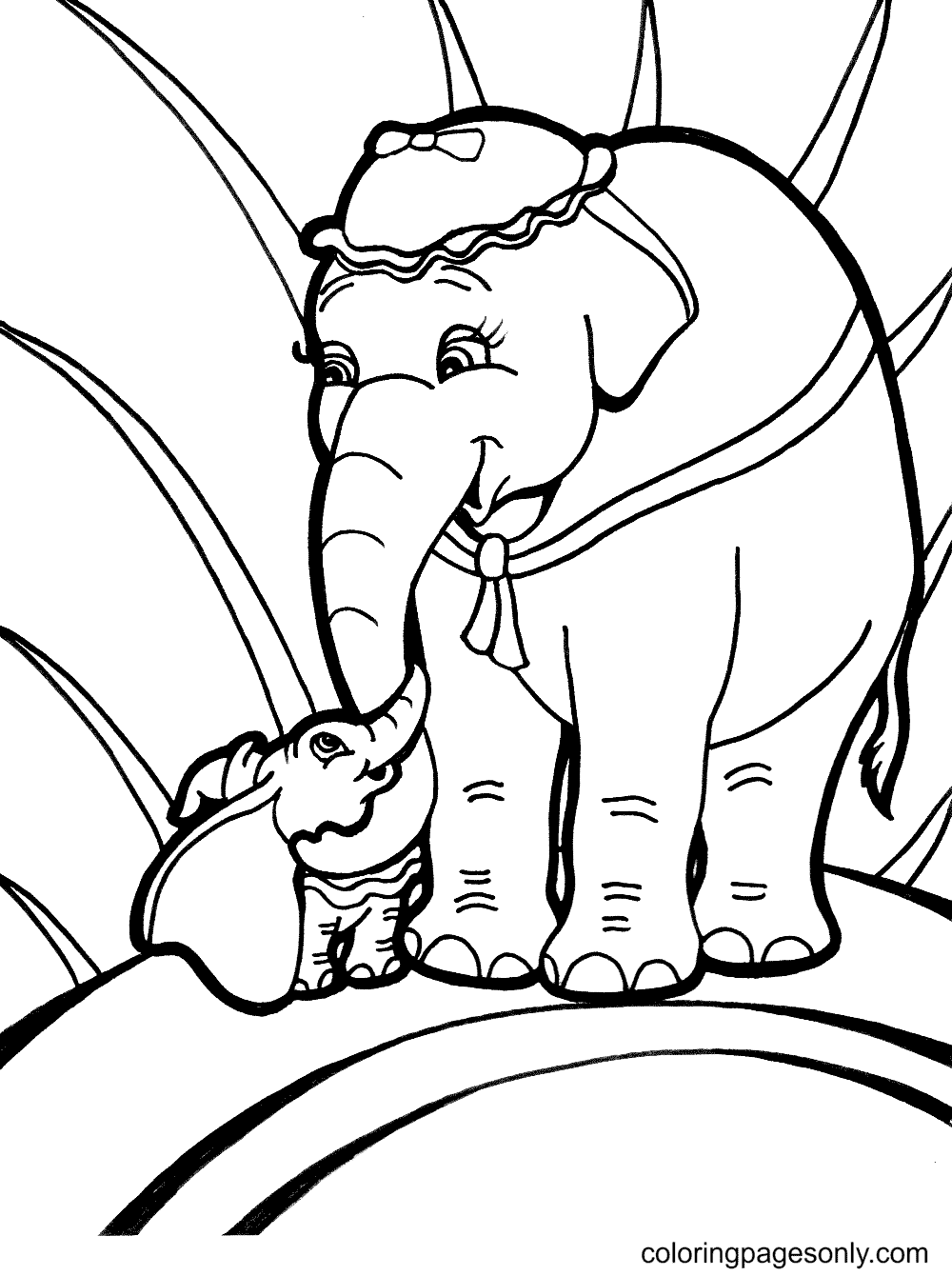 Elmer elephant coloring page