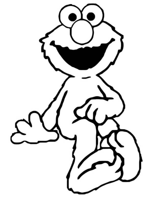 Always positive elmo coloring page