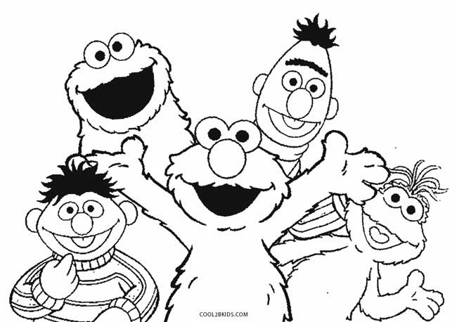 Printable elmo coloring pages for kids