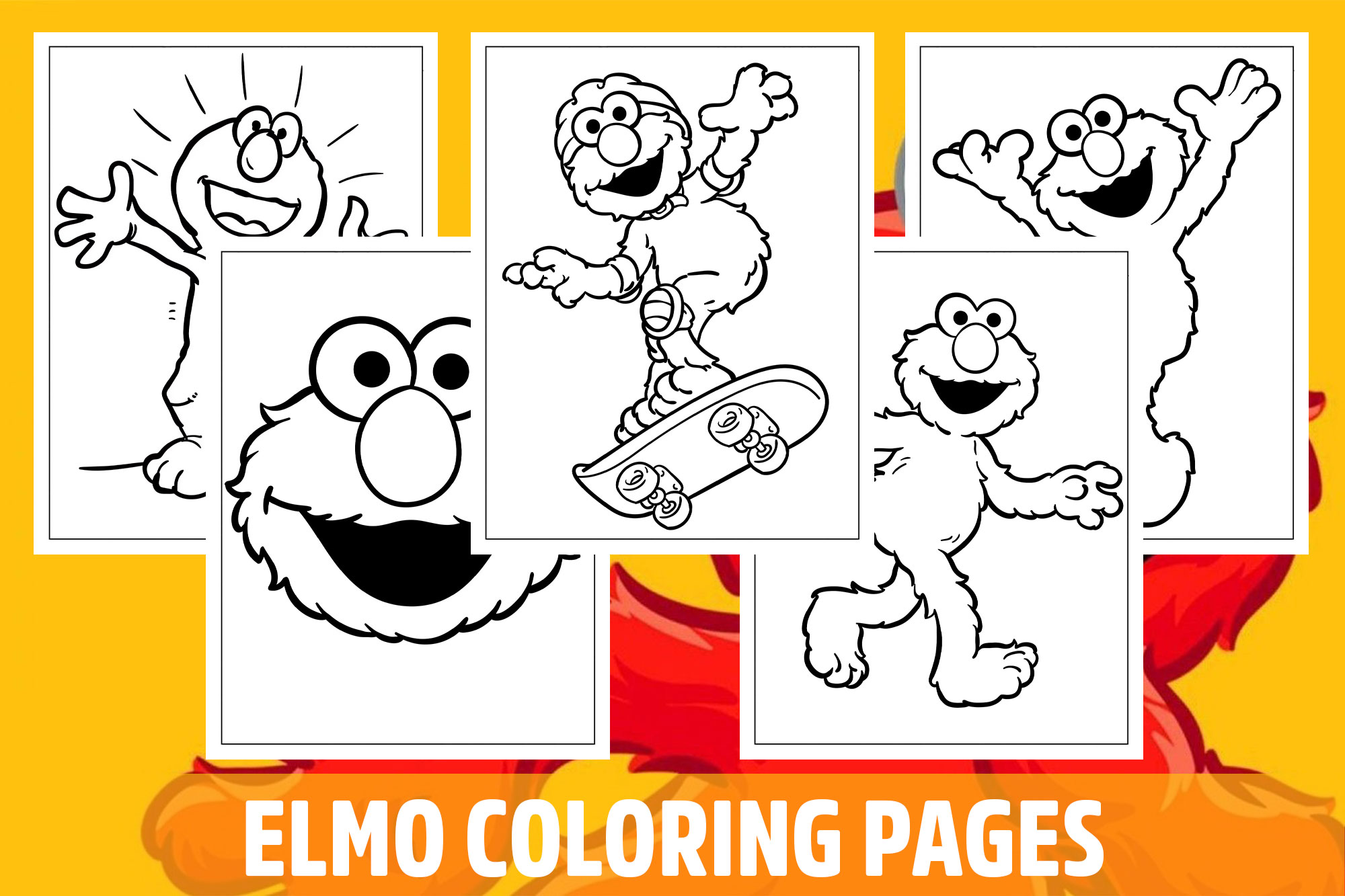 Elmo coloring pages for kids girls boys teens birthday school activity made by teachers