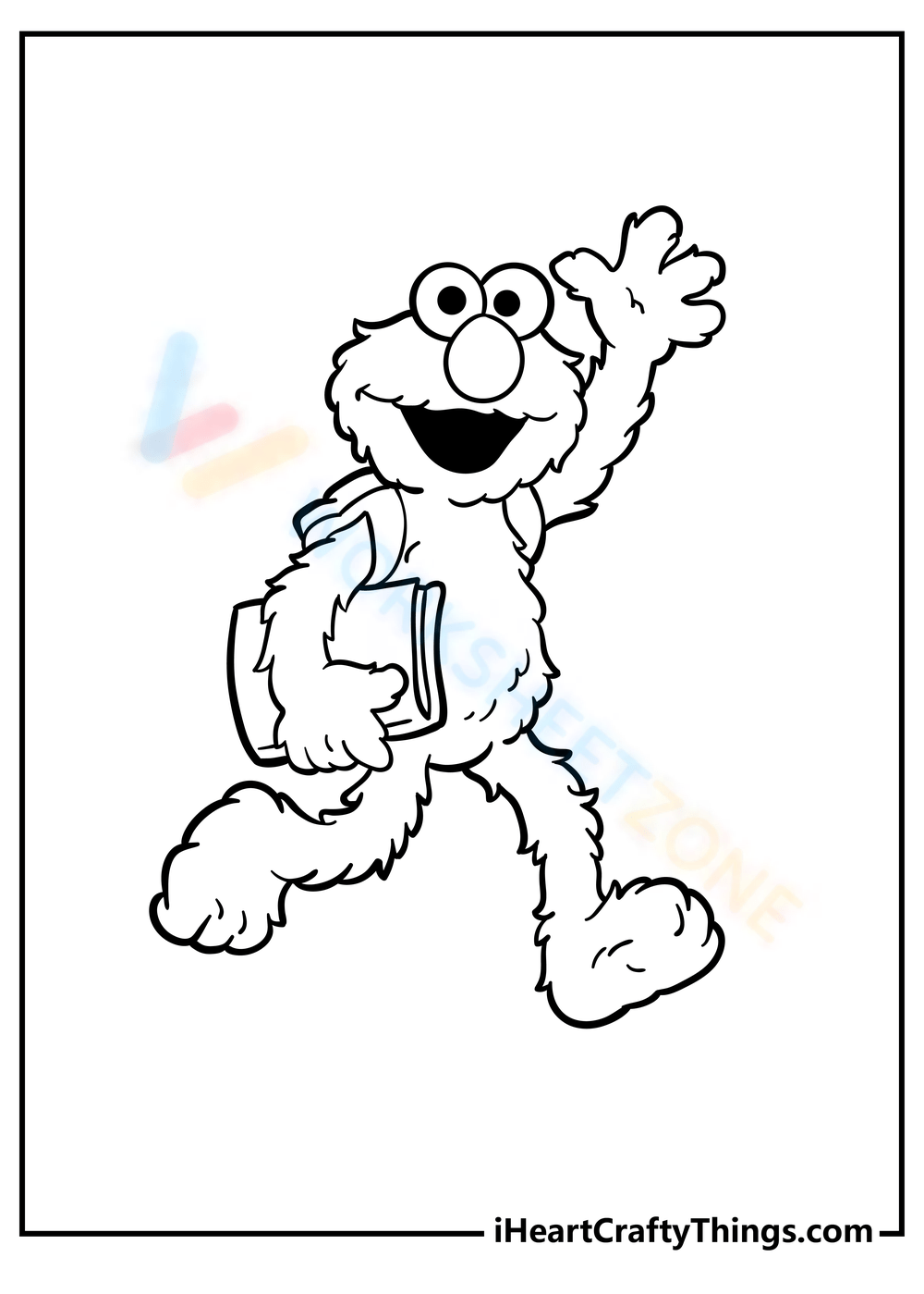 Free collection of elmo coloring pages for kids