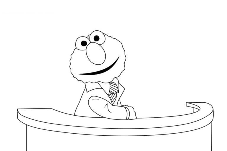 Boss elmo coloring page