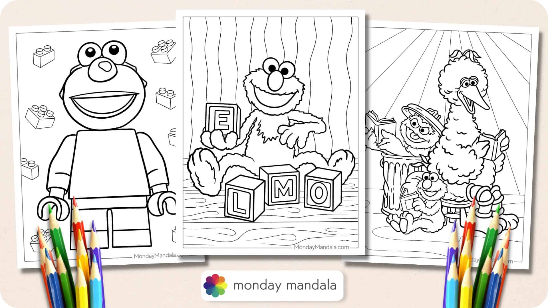 Elmo coloring pages free pdf printables