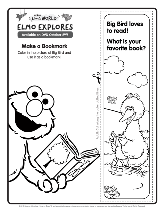 Elmos world elmo explores ming soon to dvd free printable loring pages